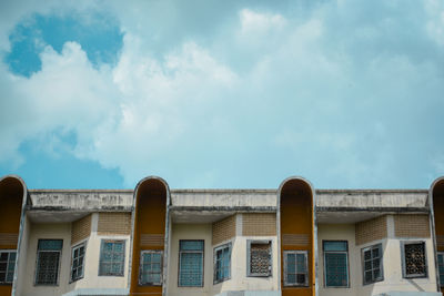 Low angle view of buildings against sky