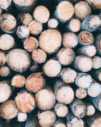 Full frame shot of logs