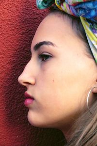 Close-up portrait of woman