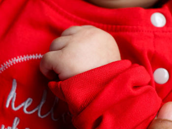 Close-up of baby hand