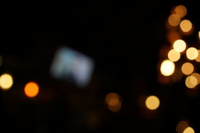 Defocused image of illuminated lights