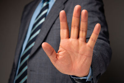 Close-up of human hand