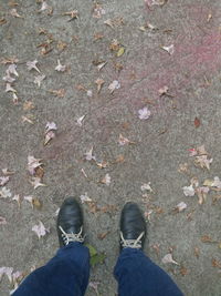 Low section of person standing on ground