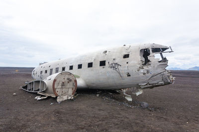 Airplane on beach