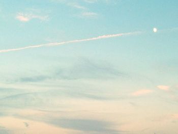 Low angle view of vapor trail in sky
