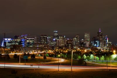 City street at night