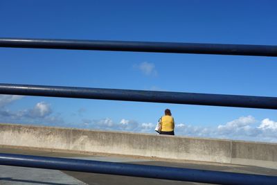 Low angle view of bridge against sky