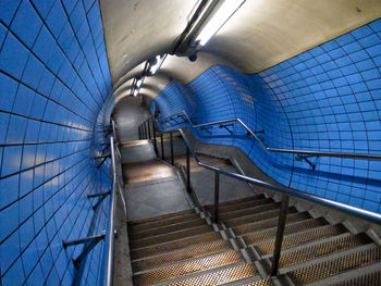 Low angle view of built structure against blue sky