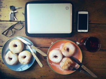 Close-up of food on table