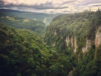 High angle view of valley