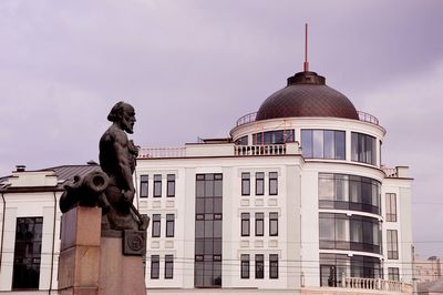 Low angle view of statue of building