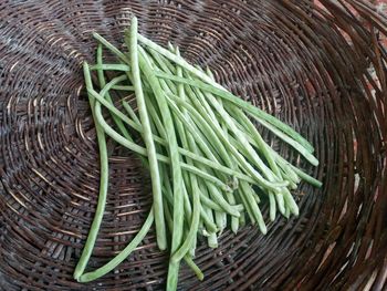 High angle view of vegetables in basket