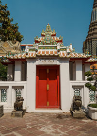 Exterior of historic building against sky