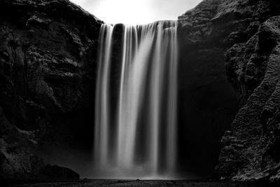 Scenic view of waterfall