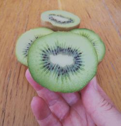 Close-up of hand holding fruit