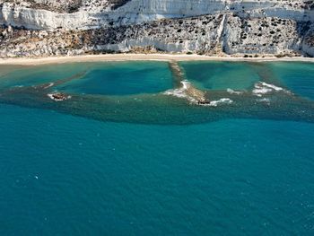 High angle view of sea