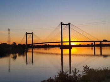 Cable bridge sunrise