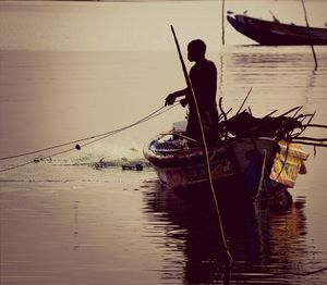 Boats in sea