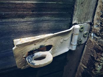 Close-up of wooden door