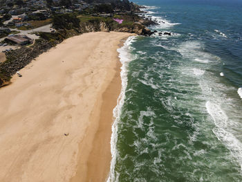 High angle view of beach