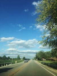 Road passing through country road
