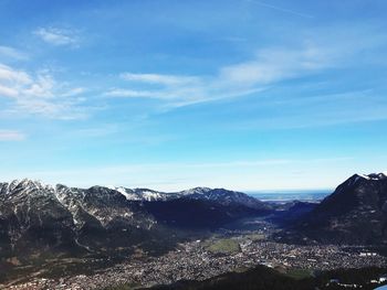 Scenic view of dramatic landscape against sky