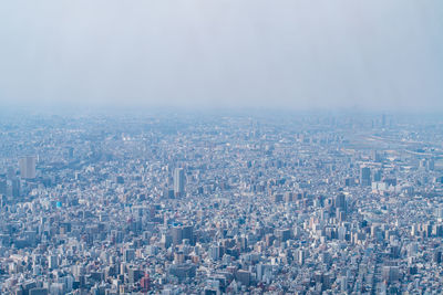 Aerial view of buildings in city