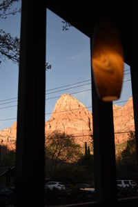 View of trees at sunset