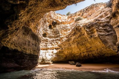 Rock formation in water