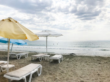 People relaxing on the beach.