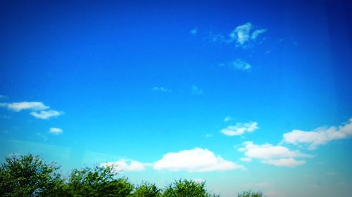 Low angle view of blue sky