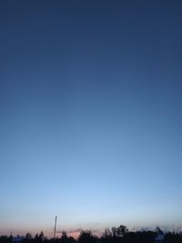 Scenic view of landscape against clear blue sky