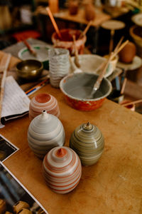 Artisan working with clay