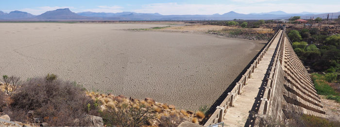 High angle view of land