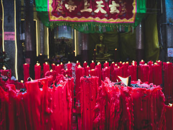 Red candle chinese temple chinatown