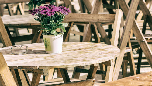 Close-up of vase on table