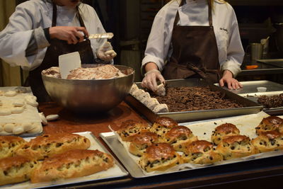 People having food