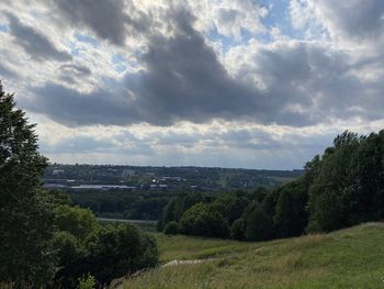 Scenic view of landscape against sky