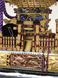 Close-up of buddha statue in temple