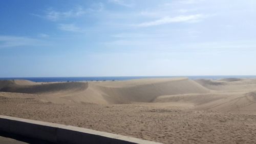 Scenic view of desert against sky