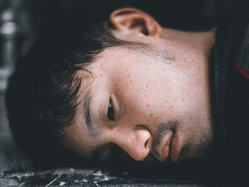 Close-up portrait of man