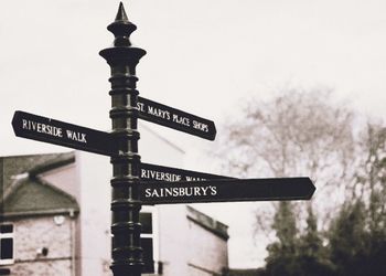 Low angle view of road sign