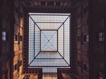 View of building through window