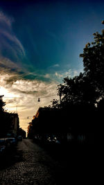 Road with buildings in background