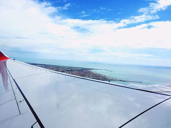 View of sea against cloudy sky