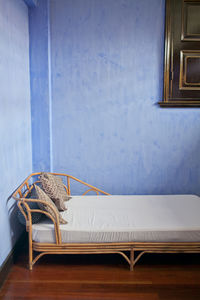 Full frame shot of an old bed inside an old heritage building in georgetown penang