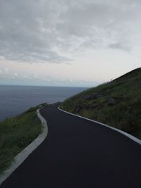 Empty road passing through landscape