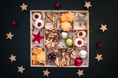 Directly above shot of cookies