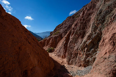 Scenic view of rocky mountains against sky