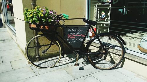 Bicycle in front of building